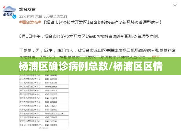 杨浦区确诊病例总数/杨浦区区情