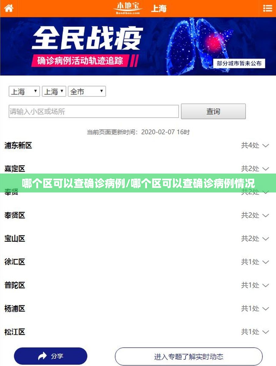 哪个区可以查确诊病例/哪个区可以查确诊病例情况 哪个区可以查确诊病例/哪个区可以查确诊病例情况