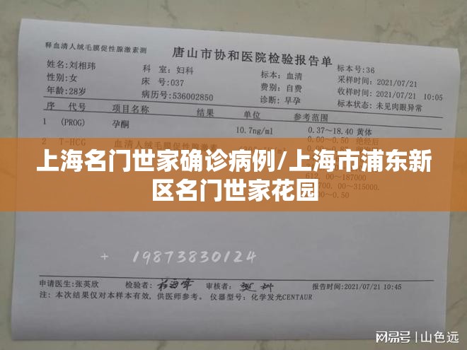 上海名门世家确诊病例/上海市浦东新区名门世家花园