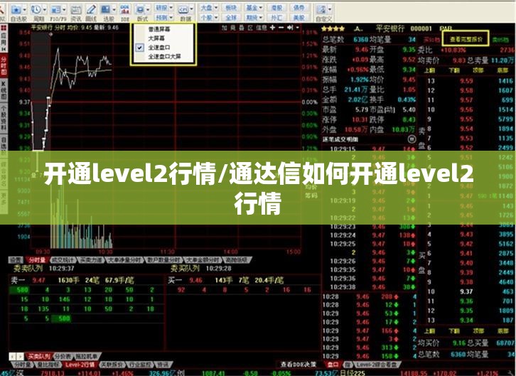 开通level2行情/通达信如何开通level2行情