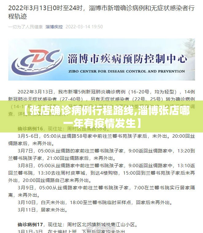 【张店确诊病例行程路线,淄博张店哪一年有疫情发生】 【张店确诊病例行程路线,淄博张店哪一年有疫情发生】