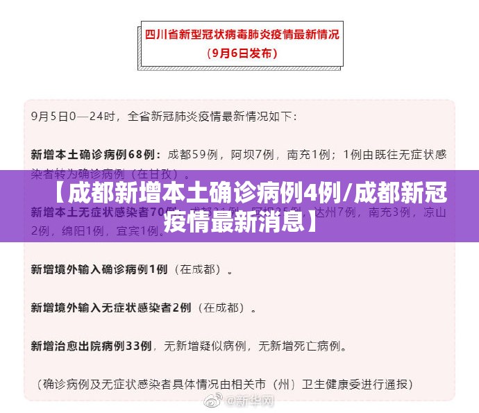 【成都新增本土确诊病例4例/成都新冠疫情最新消息】