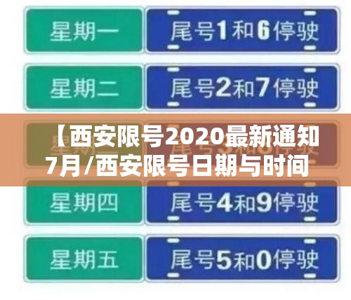 【西安限号2020最新通知7月/西安限号日期与时间】 【西安限号2020最新通知7月/西安限号日期与时间】