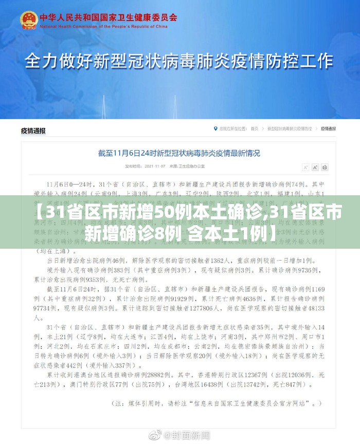 【31省区市新增50例本土确诊,31省区市新增确诊8例 含本土1例】