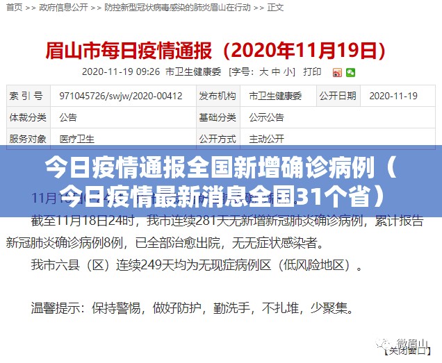 今日疫情通报全国新增确诊病例（今日疫情最新消息全国31个省）