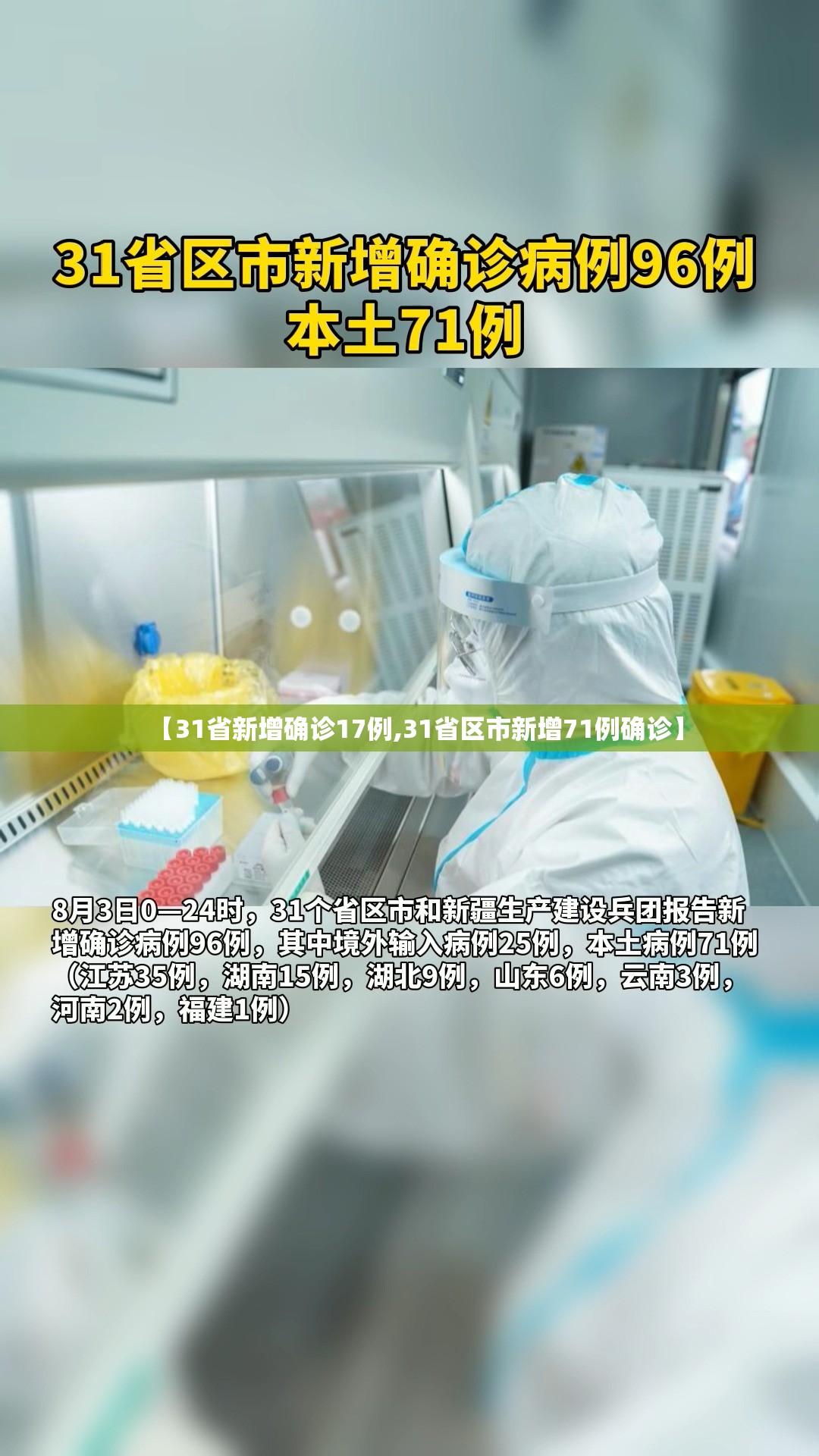 【31省新增确诊17例,31省区市新增71例确诊】