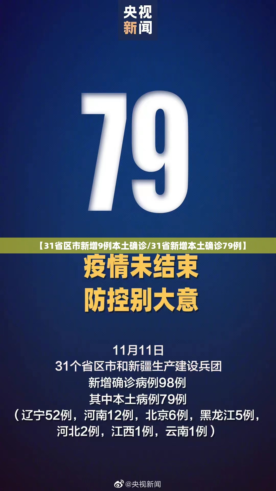 【31省区市新增9例本土确诊/31省新增本土确诊79例】 【31省区市新增9例本土确诊/31省新增本土确诊79例】