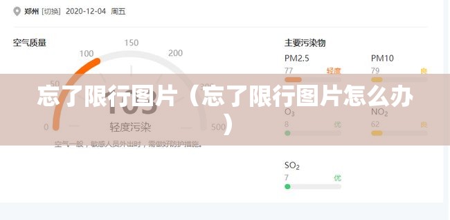 忘了限行图片（忘了限行图片怎么办）
