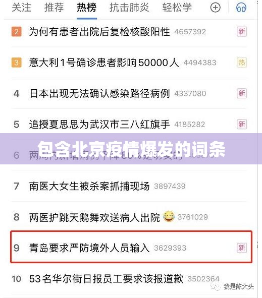 包含北京疫情爆发的词条 包含北京疫情爆发的词条