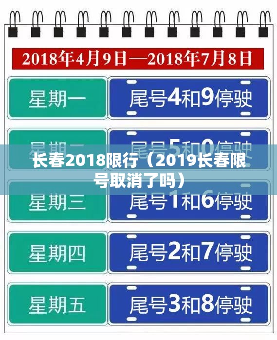 长春2018限行(2019长春限号取消了吗) 长春2018限行(2019长春限号取消了吗)