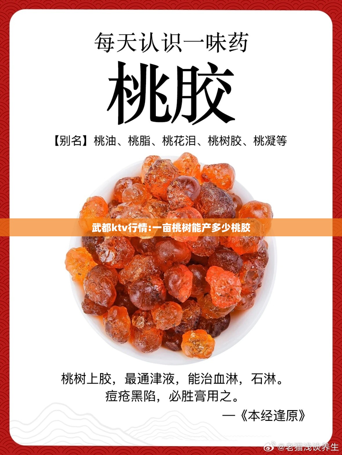 武都ktv行情:一亩桃树能产多少桃胶 武都ktv行情:一亩桃树能产多少桃胶