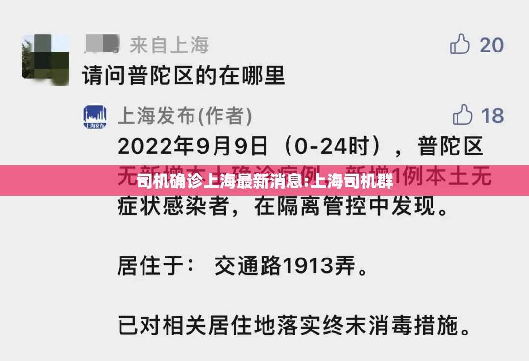 司机确诊上海最新消息:上海司机群