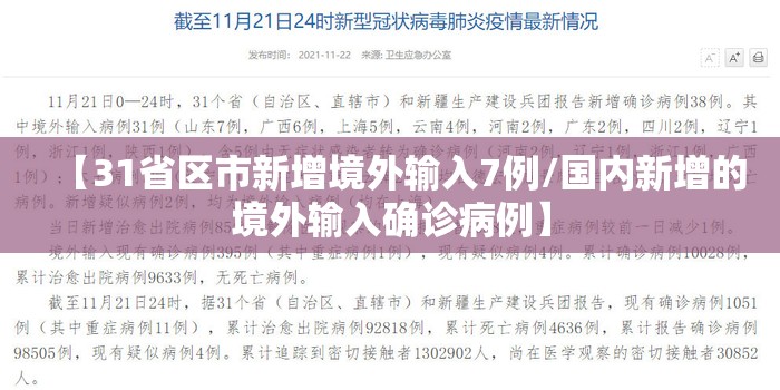 【31省区市新增境外输入7例/国内新增的境外输入确诊病例】