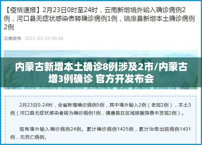 内蒙古新增本土确诊8例涉及2市/内蒙古增3例确诊 官方开发布会