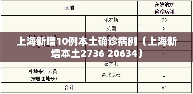 上海新增10例本土确诊病例（上海新增本土2736 20634）