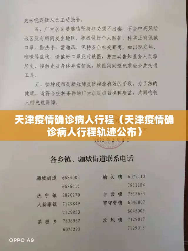 天津疫情确诊病人行程（天津疫情确诊病人行程轨迹公布）