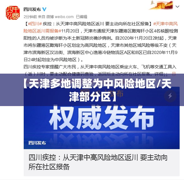 【天津多地调整为中风险地区/天津部分区】