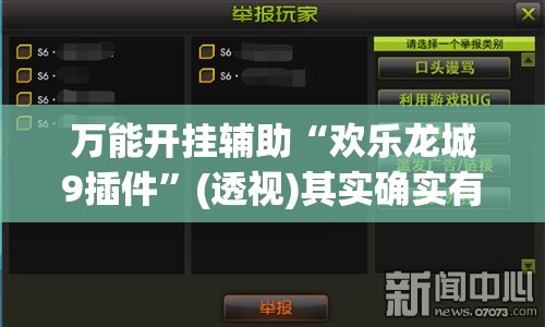 万能开挂辅助“欢乐龙城9插件”(透视)其实确实有挂
