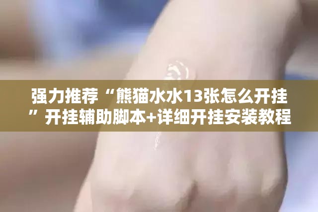 强力推荐“熊猫水水13张怎么开挂”开挂辅助脚本+详细开挂安装教程
