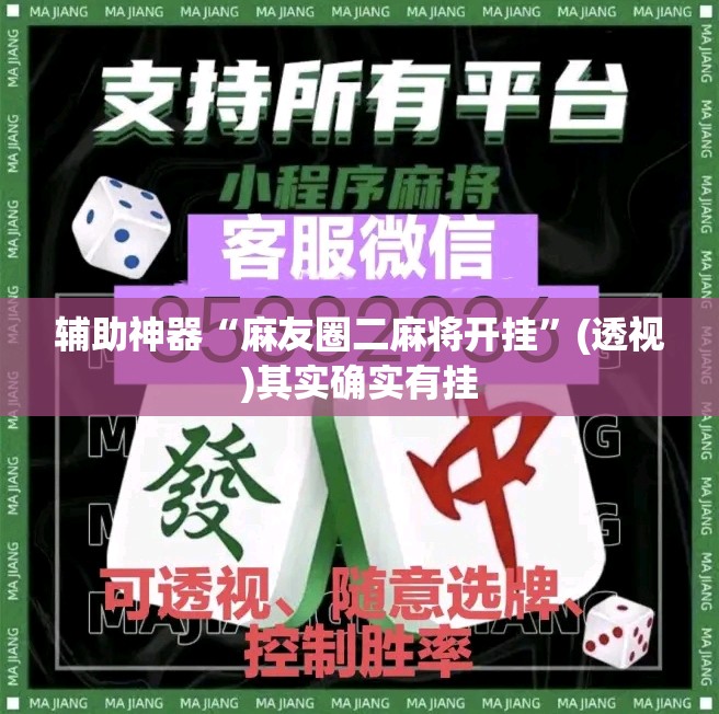 辅助神器“麻友圈二麻将开挂”(透视)其实确实有挂