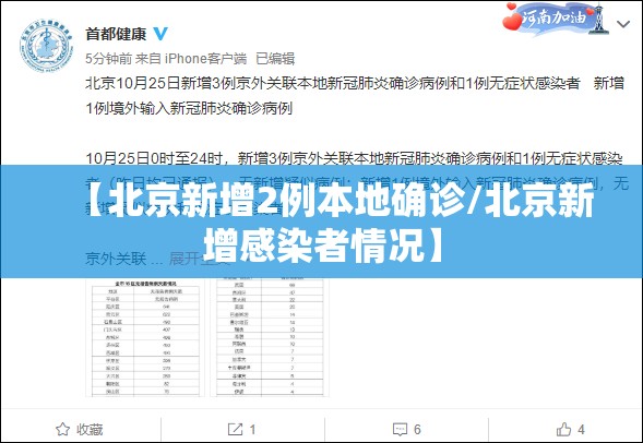 【北京新增2例本地确诊/北京新增感染者情况】 【北京新增2例本地确诊/北京新增感染者情况】